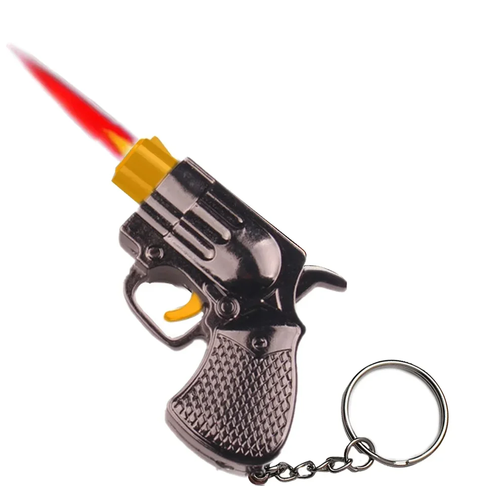 Windproof Jet Flame Torch Zapaľovač jedinečný s Keychain nastaviteľným plameňom Butane zapaľovače pre darčekové doplnky pre mužov Pánsky darček