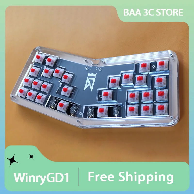 Winry GD1B Mechanická klávesnica káblová RGB Hot Swap 28 Kláves Prispôsobenie Hazardná klávesnica Ergonomics Music Game PC Gamer Gifts