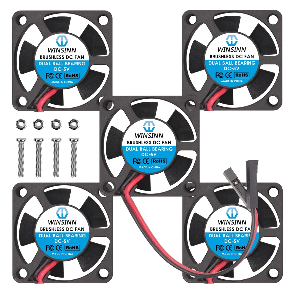 Winsinn 3010 30 mm Pi ventilátor DC 5V 12V 24V Hydraulické / duálne ložisko pre maliny PI 30x10 mm 2pin so skrutkami