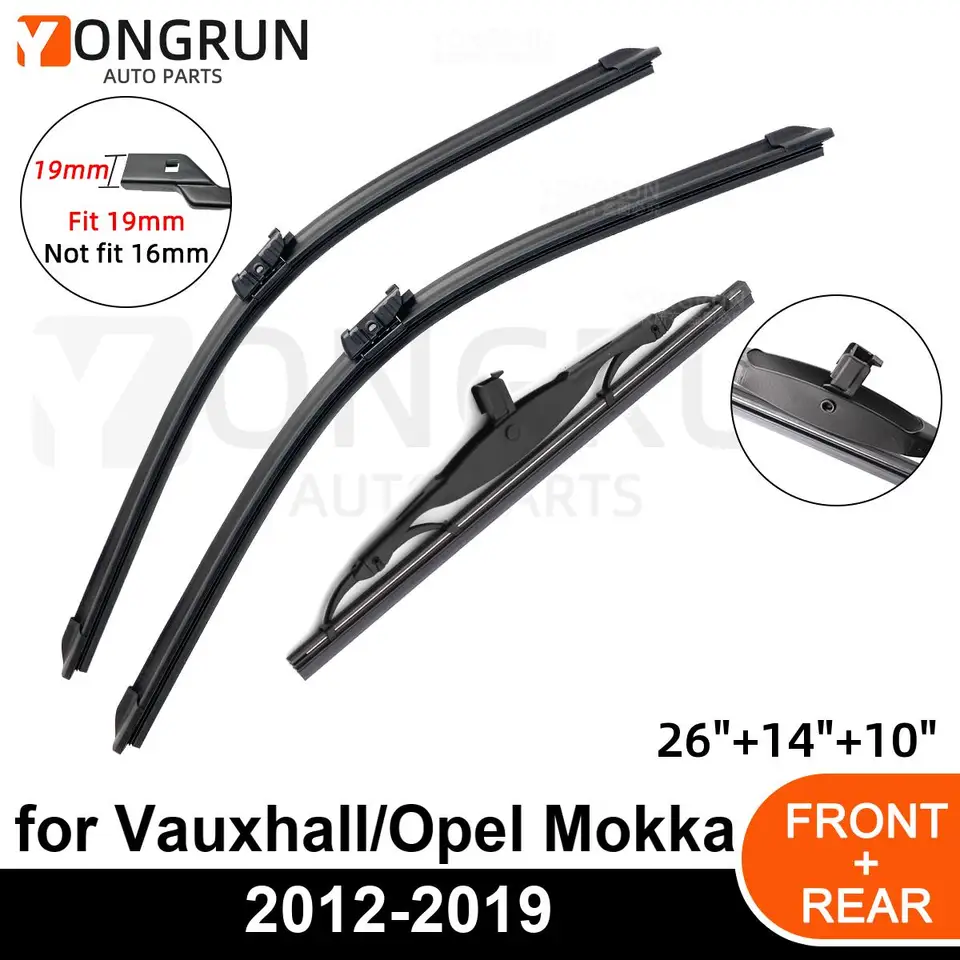 Wiper 3pcs pre vauxhall/Opel Mokka 2012-2019 predné zadné čelné sklo štyri sezóny odolné príslušenstvo 2012 2013 2018 2018 2018