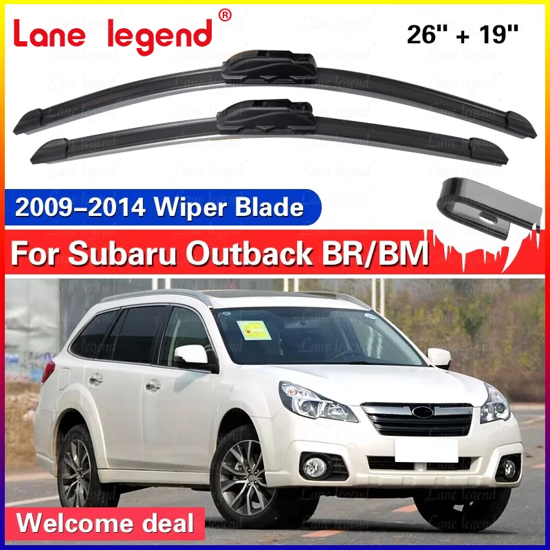Wiper LHD Front Wiper Blades nastavený na Subaru Outback BR ​​/ BM 2009 - 2014 Černé sklo okna 26 