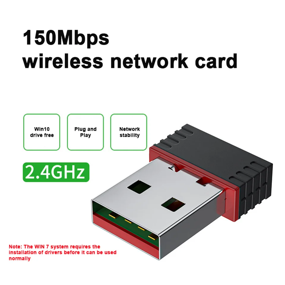 Wireless 2,4G 150M Mini USB WiFi Card Adapter WLAN IEEE802.11n USB2.0 WiFi prijímač pre tablet PC