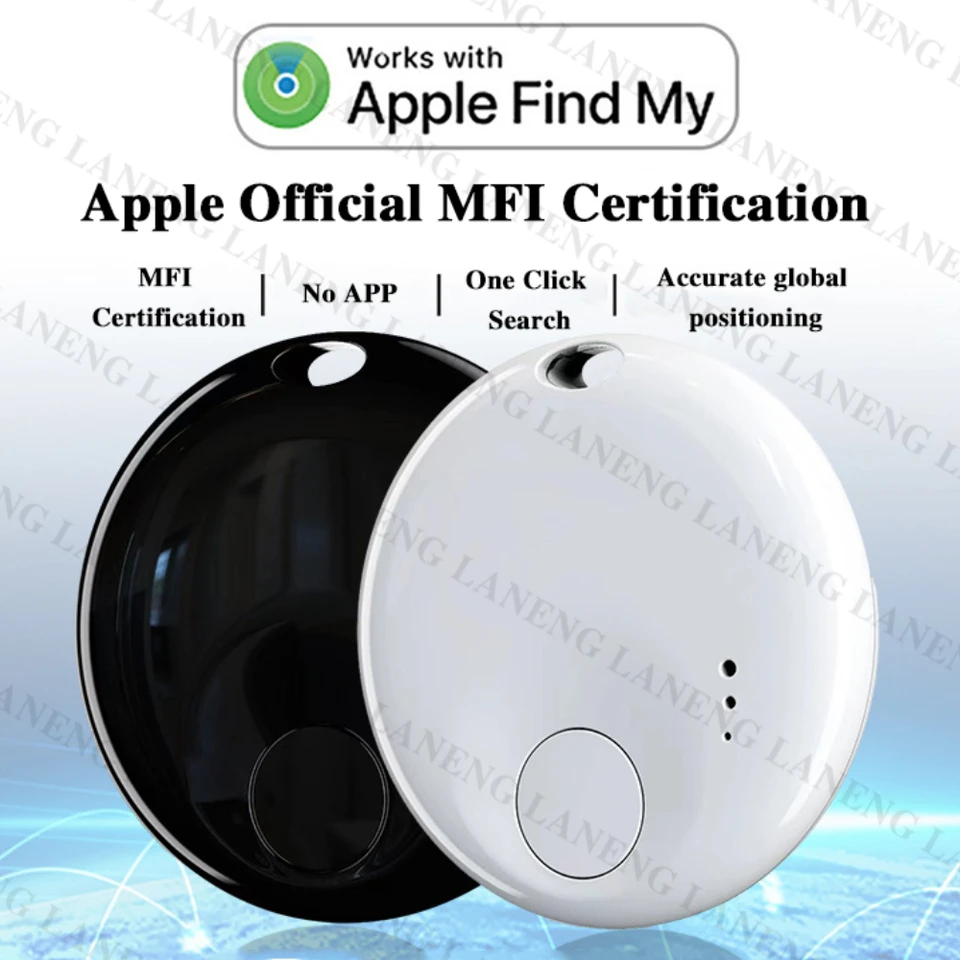Wireless GPS inteligentná práca s Apple Find My App ntag anti stratené pripomienky Zariadenie MFI s hodnotením lokalizačného automobilu Key Pet Kids Finder