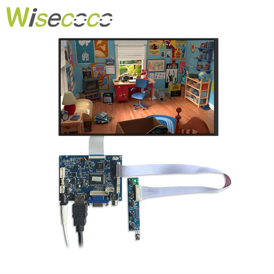 Wisecoco 10,1 palca 1280x800 16:10 LCD Modul Tablet 10 bodov kapacitná dotyková obrazovka Raspberry Pi 4 Riadiaca doska displeja