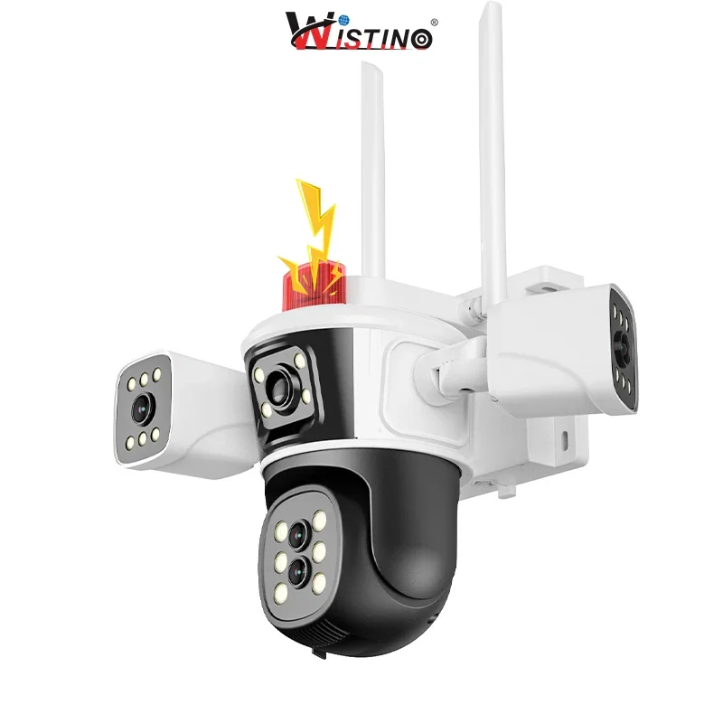 Wistino 6k 4 objektív 10x Zoom bezpečnostné zariadenie WiFi Auto otáčanie detekcie pohybu CCTV