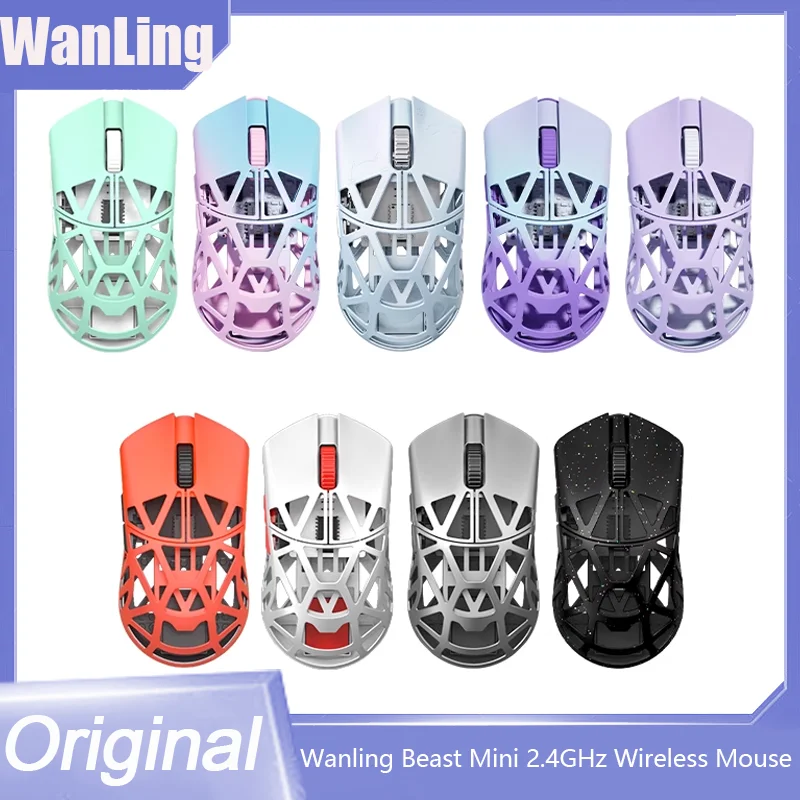 WLMouse Beastx Mini Gaming Mouse 2.4g Wireless Type C 2 Mode 34G Ľahké 4K/8k Paw3395 horčík zliatiny FPS Office Mouse Gift