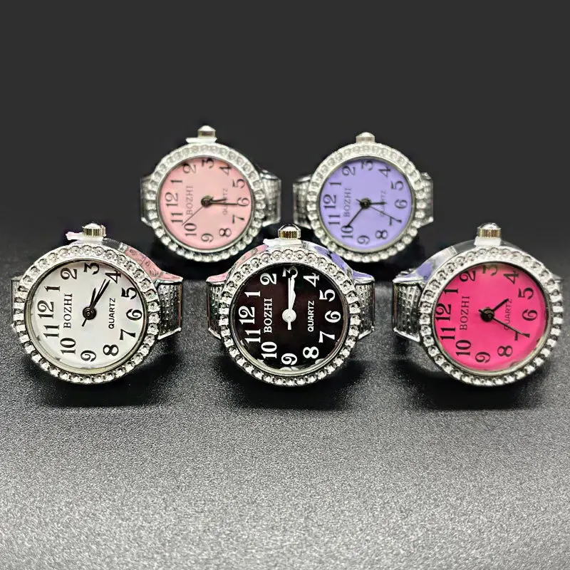 WLP Nový módny punk Quartz Watch Rings Pre mužov Dámske digitálne časy Elastické pružné chladné prsteň prsteň šperky darček