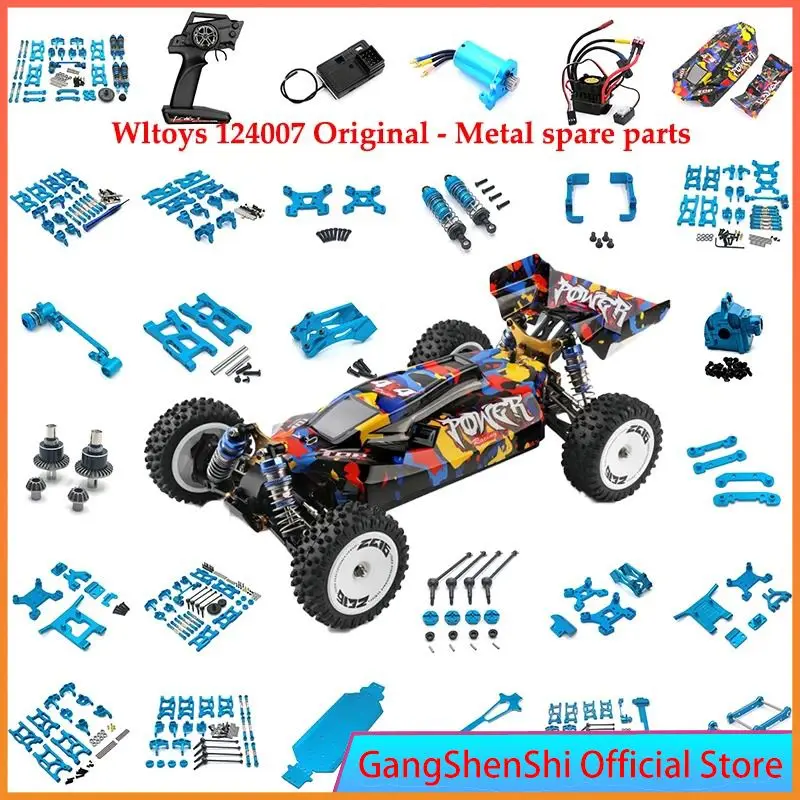WLTOYS 1/12 124007 124017 124019 RC CAR Kovové upgrade Príslušenstvo Kovová súprava Diaľkové ovládanie vozidla Auta