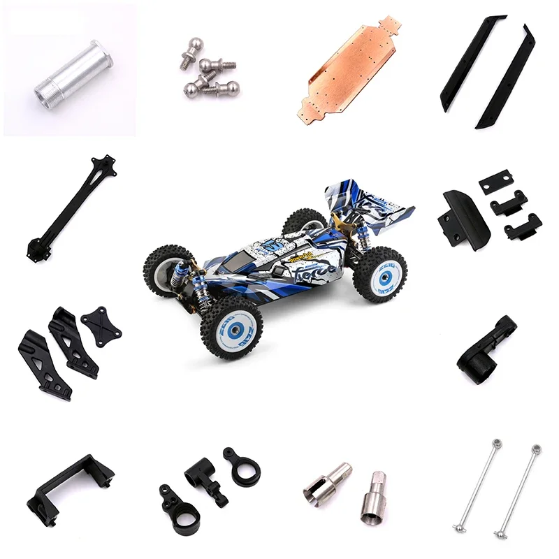 WLTOYS 124016 124017 1/12 RC Pôvodné náhradné diely Kovové diely Kovové auto Spodná skrutka ložiská Kost Druhé poschodie Zostava druhého poschodia