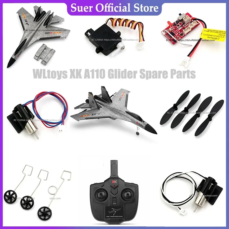 Wltoys XK A100 RC Pláne náhradné diely servo čepeľ prijímača motora pena tela podvozka Lipo batéria