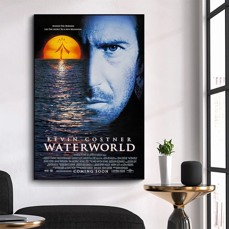 WM3065 Waterworld Úžasný klasický film HD hodvábna látka plagát