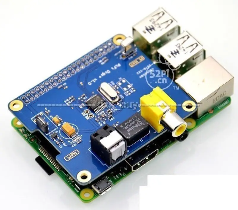 WM8804G HIFI digi+ digitálna zvuková karta I2S SPDIF Optické vlákno RCA I2S rozhranie pre Raspberry Pi 3 /2 B B+ A+ Volumio