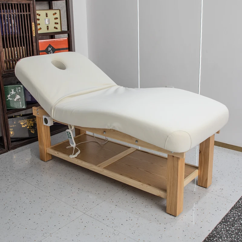 Wodden Tattoo Massage Bed Kozmetická moderná pedikúra Lash Electric Massage Table Spa Professional Camilla Salon Furniture XR50AM