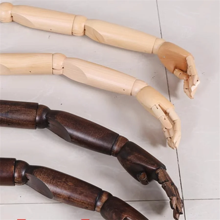 Wood Hand Maniqui Cuerpo Mujer pre ženy, modelové rekvizity príslušenstva, figuríny, ramená z masívneho dreva, A405A
