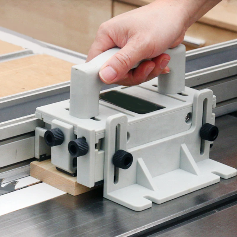 Woodworking 3D bezpečnostná tlačová rukoväť Invertovaná stolová stola píla gravírovanie strojového pásu píp Push pravidlo proti rezaniu DIY stolová píla píp