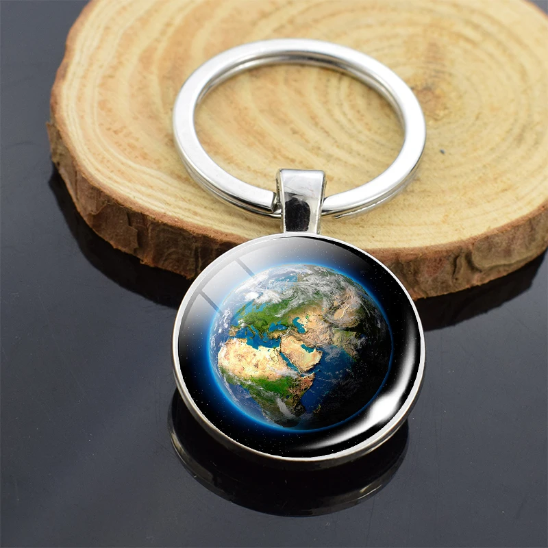 World Globe Earth Map Keychain Key Reťaz Americas Európa Európa Afrika Africa Map Glass Glass Ball Keychain Keyfob Vianočné darčeky