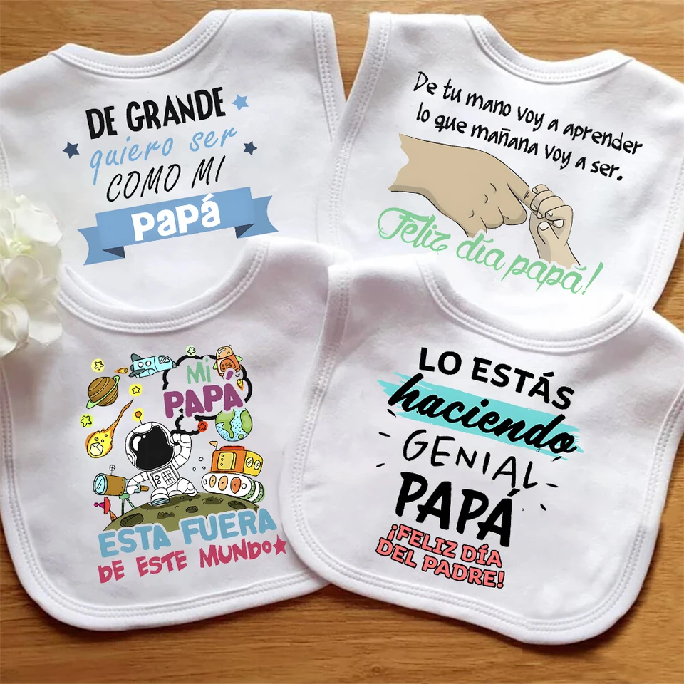 Worlds Greatest Dad Print Baby Bibs Newbron First Fathers Day Darček pre dieťa Burp Cloths