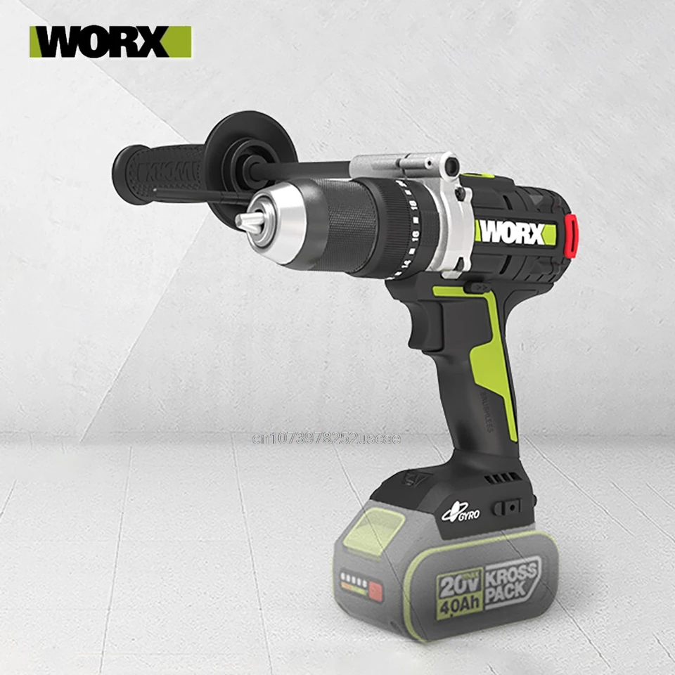 Worx bezdrôtový nárazový vŕtačka 150nm 2000 orpm 38000 bpm na remížnu silnú kefu Auto Brake Wu377 [non batéria a nabíjačka]