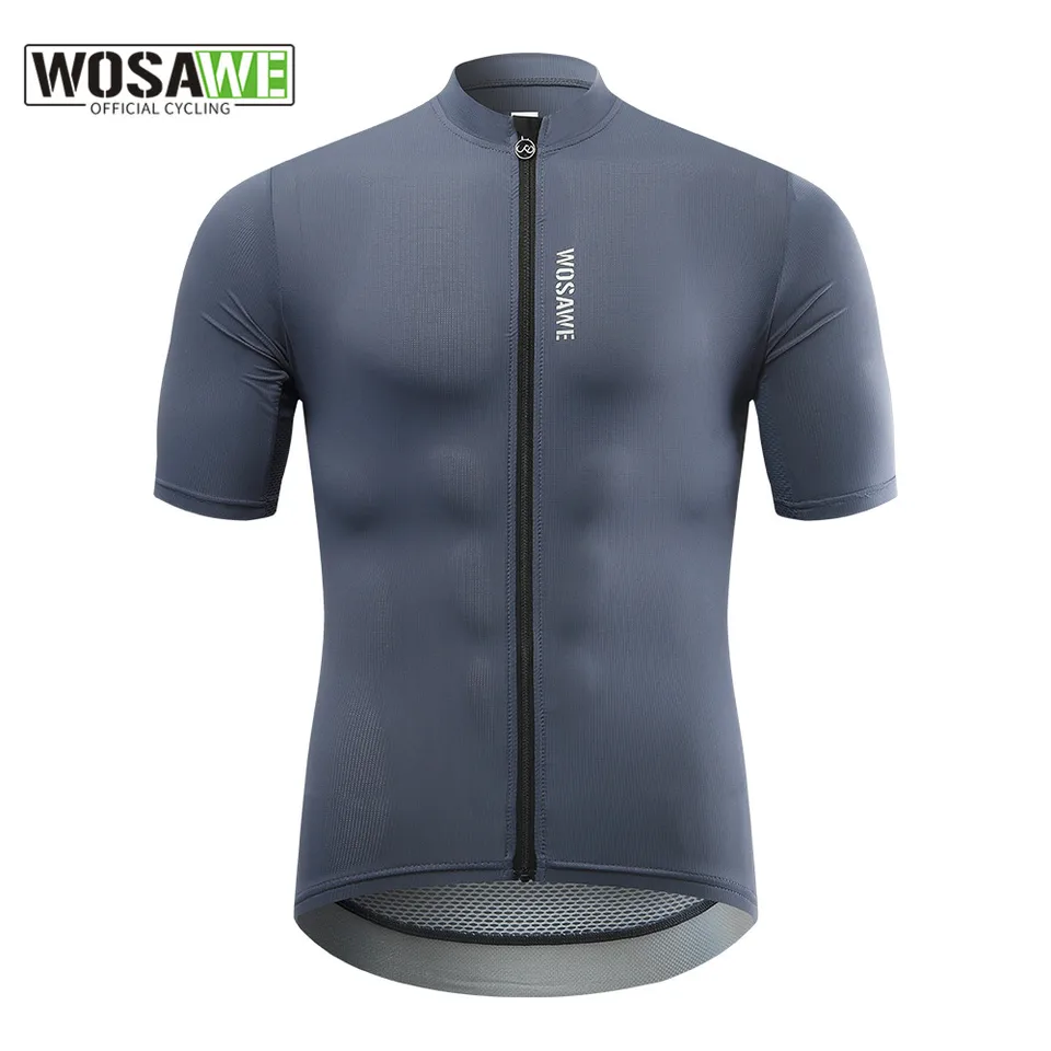 Wosawe Rýchlo sušený cyklistický dres tenký chladný tkanina s krátkym rukávom Road Road Rooting Racing MTB Bicycle Clothes Uniforma bezšvový