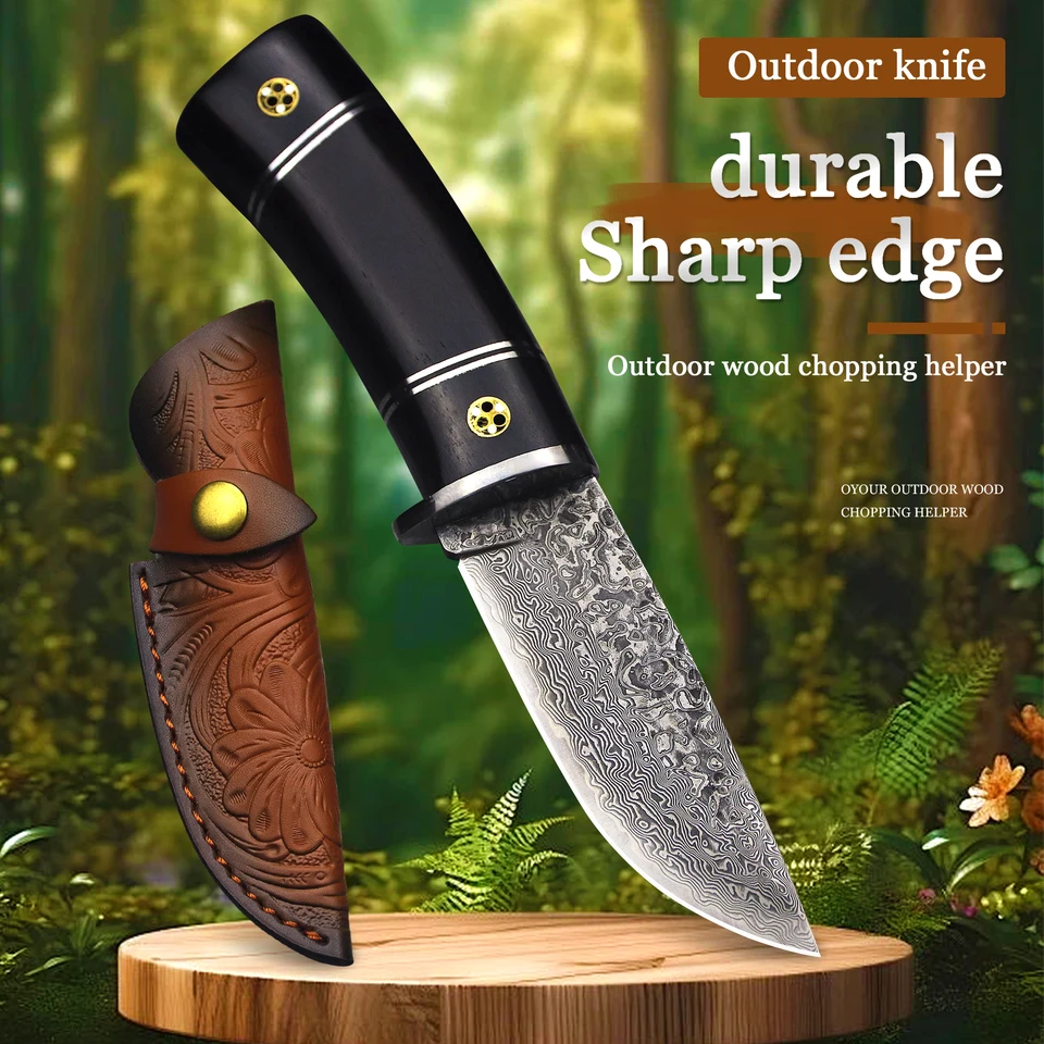 Wpkopya nemecká ebenová rukoväť Damascus Steel (7,4 