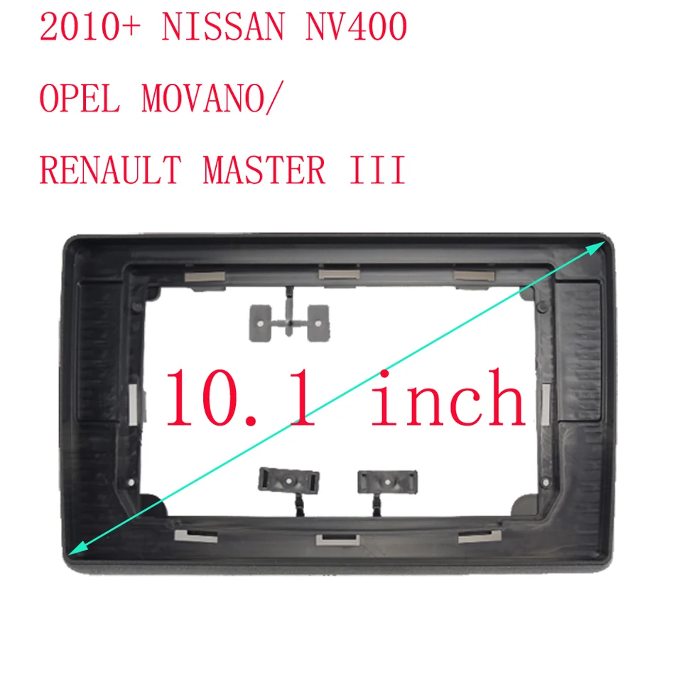 WQLSK 10,1 palca 2DIN Car Radio Plast Fascia Ráme pre Nissan NV400 Renault Master Opel Movano Car Auto s káblom