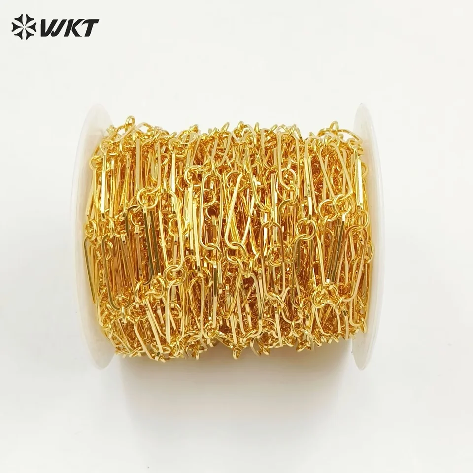 WT-BC230 Nový štýl 18K Real Gold Gold Long Square Connect pomocou kruhového náhrdelníka pre ženy dizajn šperkov