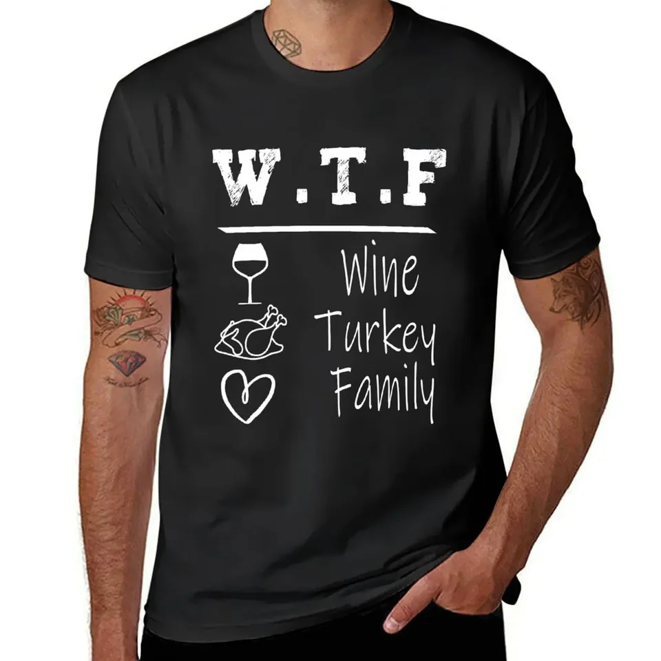 WTF vína Turecko Family Funny Deň vďakyvzdania Deň tričiek tričko Animal Prinfor Boys tričká pre mužov