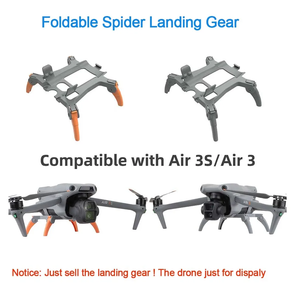 WTOHOBY Skladacie podvozky Fit Fit for DJI Air 3s/vzduch 3 výška predĺžená pavučina Sunnylife SunnyLife Quick Releast Feets