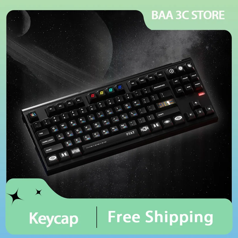 WUKDS Interstelárna téma Keycap KCA/Čerešňový profil kľúča PBT Tepelná sublimácia Vlastná personalizovaná mechanická čiapka klávesnice