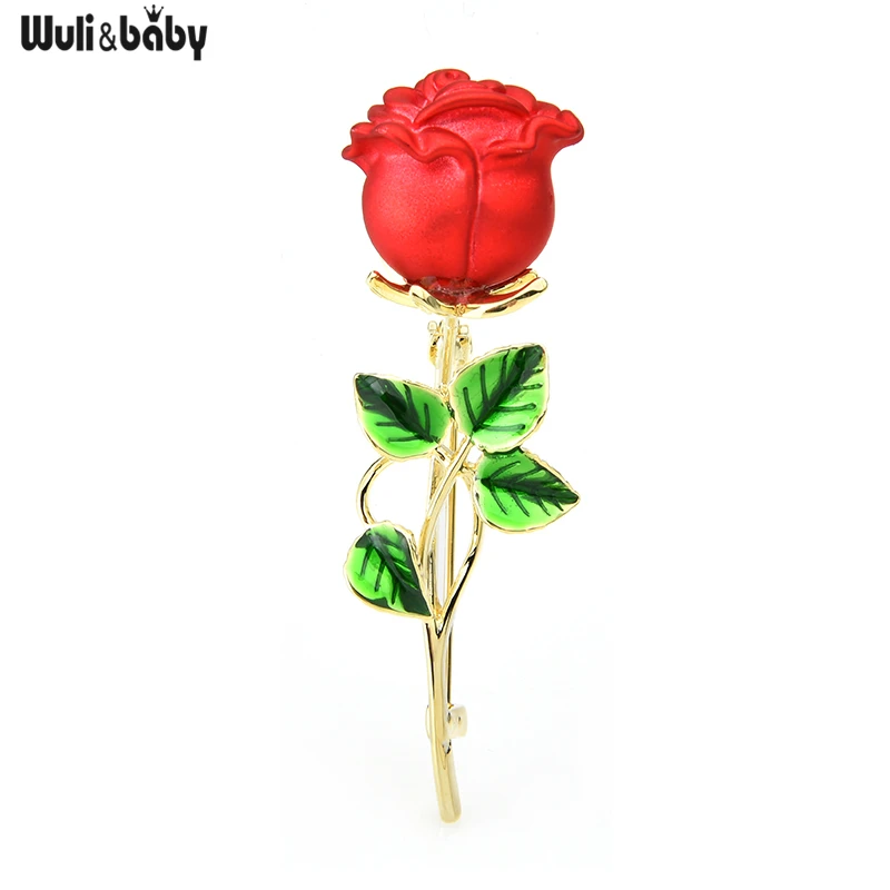 Wuli & Baby Classic Rose Flower Brošes Ženy svadby