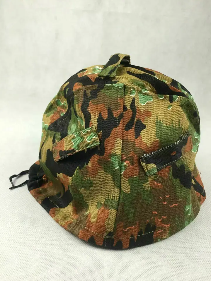 . WWII WW2 Nemecký elitný leibermuster Camo M35 Poľná prilba kryt z vojenských vojnových reenaktícií