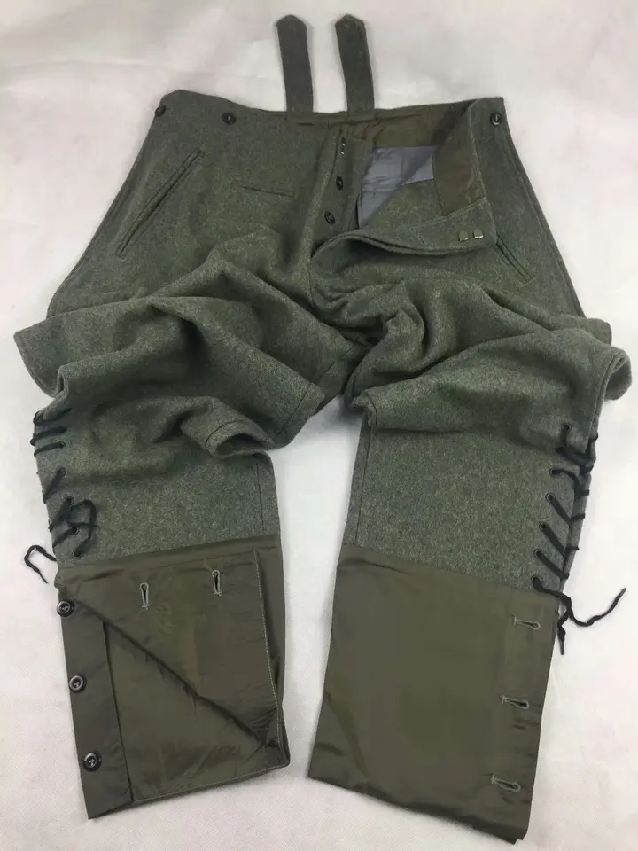 . WWII WW2 Nemecký retro retro m36 dôstojník vlny Field Pants Breeches Vojenské uniformy vojny Reenactments