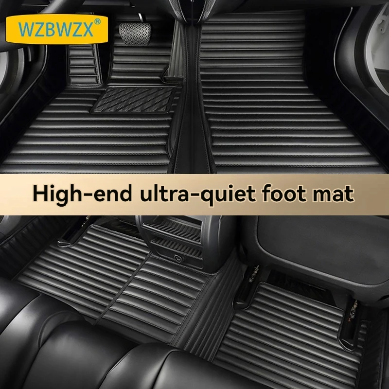 WZBWZX Striped High-end Mute 7D podlahové rohože pre Audi A4 B7 B8 8KH Sedan B9 8WH Allroad 2017-2023 Interiérové ​​doplnky Koberec