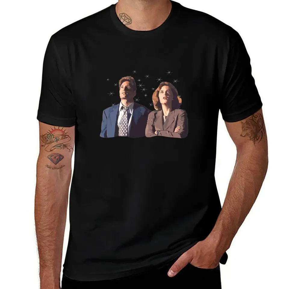 X Files Deep Throat Fox Mulder a Dana Scullyová tričko Sublime Plus Tops Tops Custom Design Design Your Vintage T tričko muži