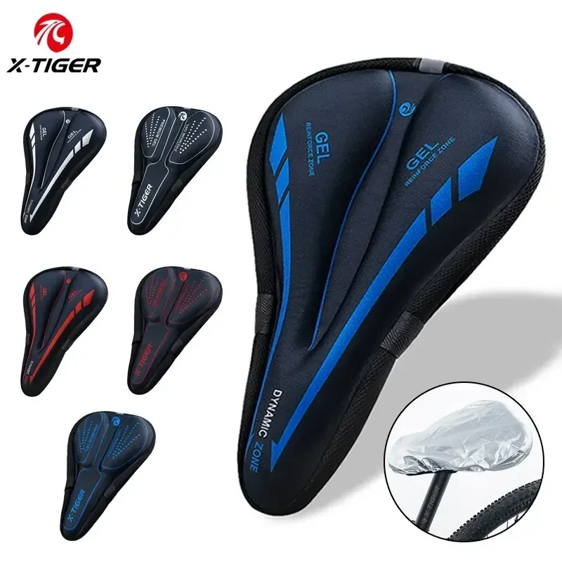 X-Tiger Bicycle Cover sedadla mäkká zahustená 3D špongia Polymérový bicykel sedlová sedlová rohož Priedušné horské cyklistické sedadlá príslušenstvo