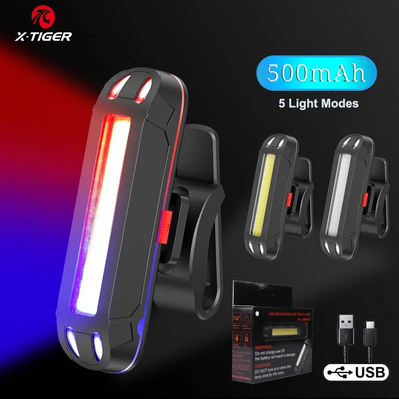 X-Tiger Bike Zadné svetlo Super jasné LED svetlo LED LIGHT USB Nabíjateľné bezpečnostné bezpečnostné výstražné batohové batohové batohové batohové batohové batohové batohové batohové batoh