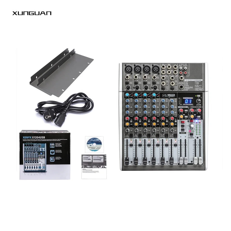 X1204USB 8 kanálov Audio mixér s predzosilňovačmi/kompresormi/britský