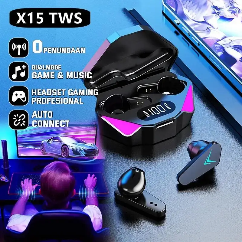 X15 Veľkoobchod Tws Serfone Bluetooth Wireless bez boxu v5.1 v slúchadlách uší Bluoth načúvacie pomôcky Sport Gamer Headset Telefón