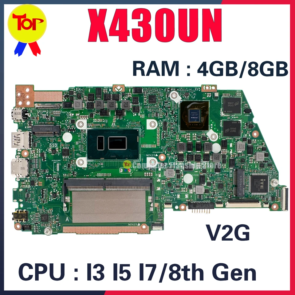 X430un Mainboard pre ASUS S430UF V430UF K430UN S430UA R430UA K430UA R430UN R430UF X430UA LAPTOP Pracovná doska i3 i5 i7 4 GB/8 GB-RAM