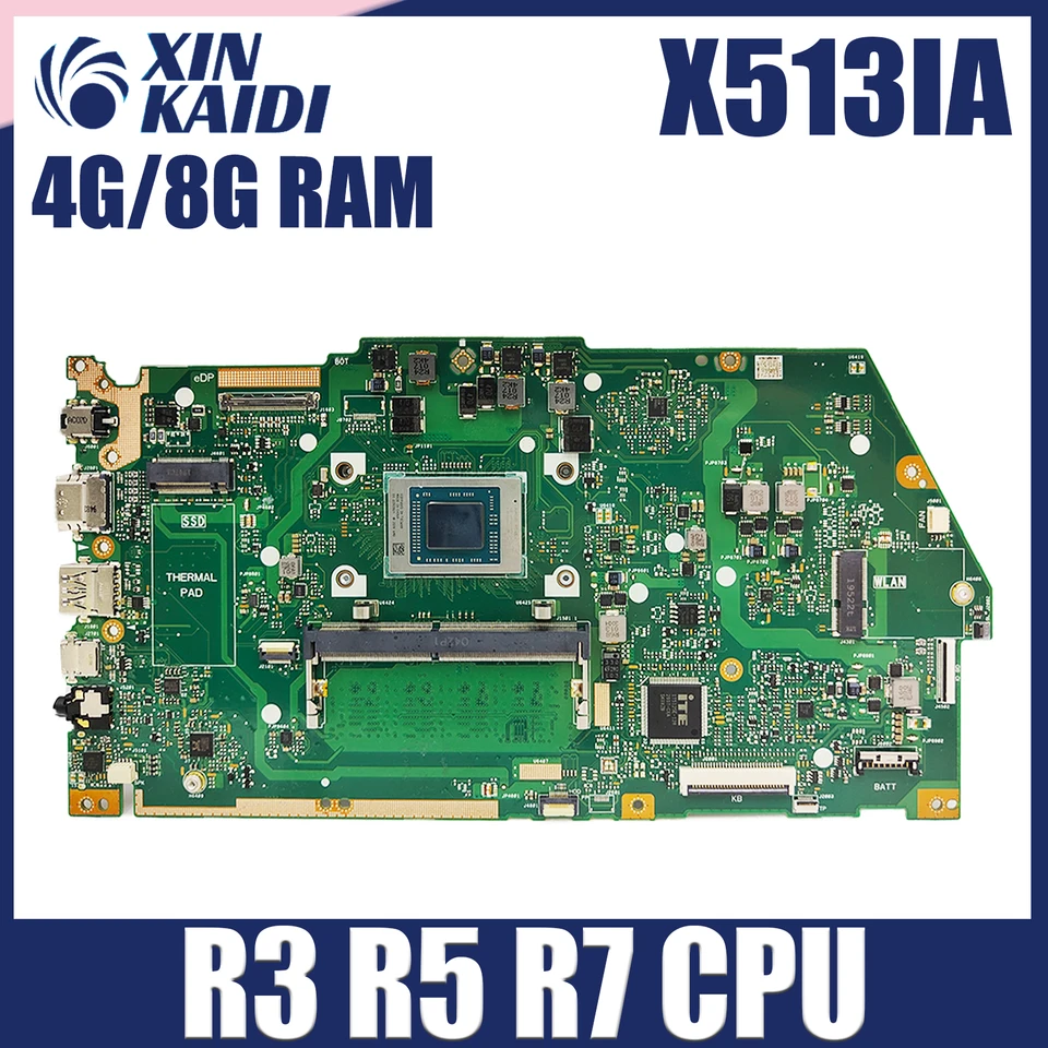 X513Ia Mainboard pre ASUS VivOBook X513I M513IA KM513IA LAPTOP Základná doska R5-4500U R7-4700U UMA 4 GB/8 GB RAM 100% Pracovná práca
