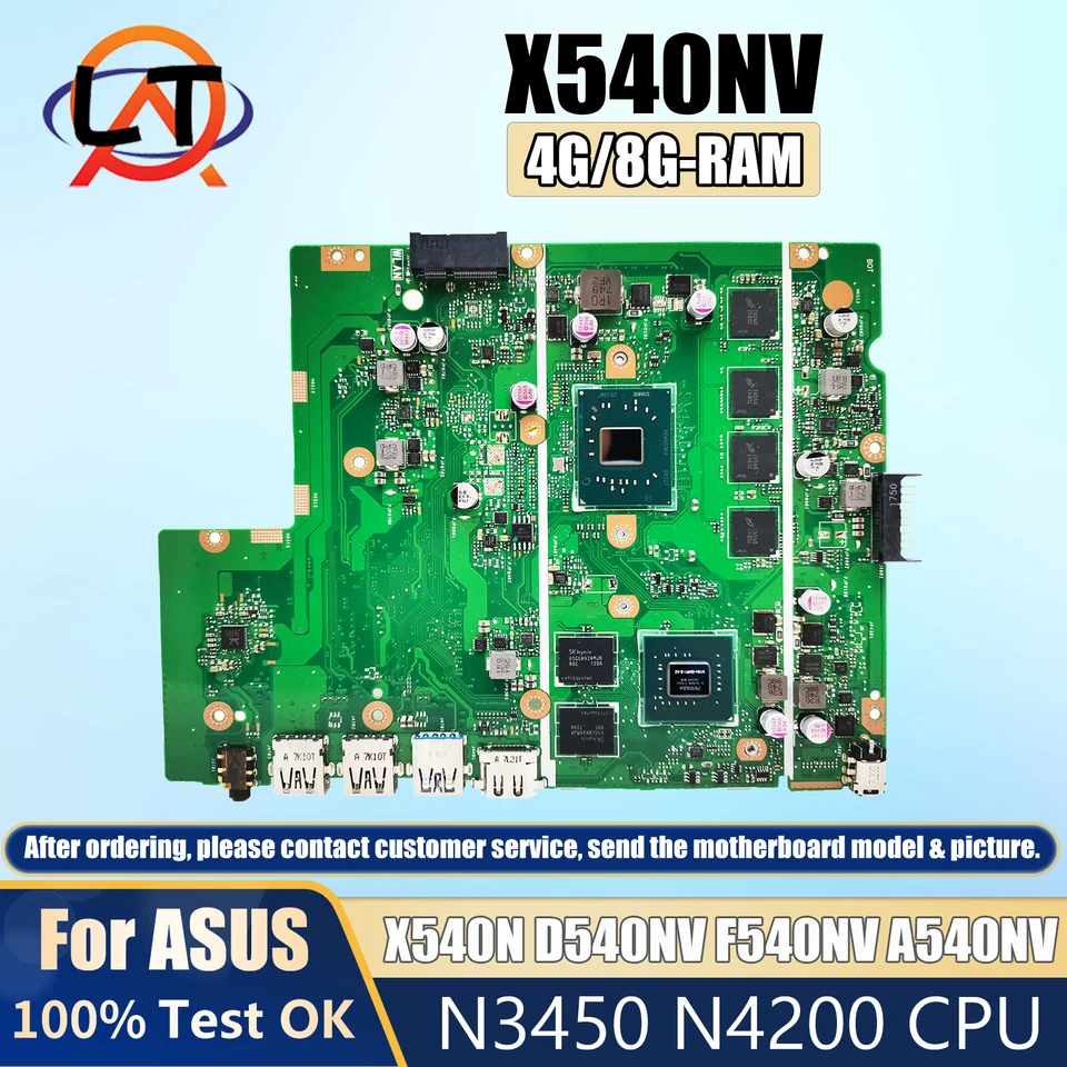 X540NV hlavná doska pre ASUS X540N D540NV F540NV A540NV R540NV LAPTOP ROZPORU s CPU N3450 N4200 4 GB/8 GB-RAM