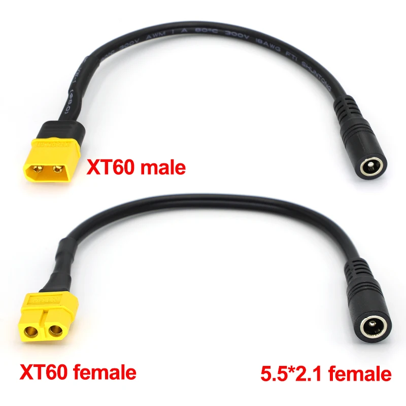 X60 Mužský / ženský konektor k DC 5,5x2.1 mm napájacie kábel Adaptér 5521 pre káble adaptéra nabíjania batérie