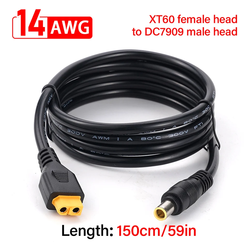 X60 Samec Bullet Connector k mužovi DC7909 14awg 1,5 m kábel solárneho panela 8.0