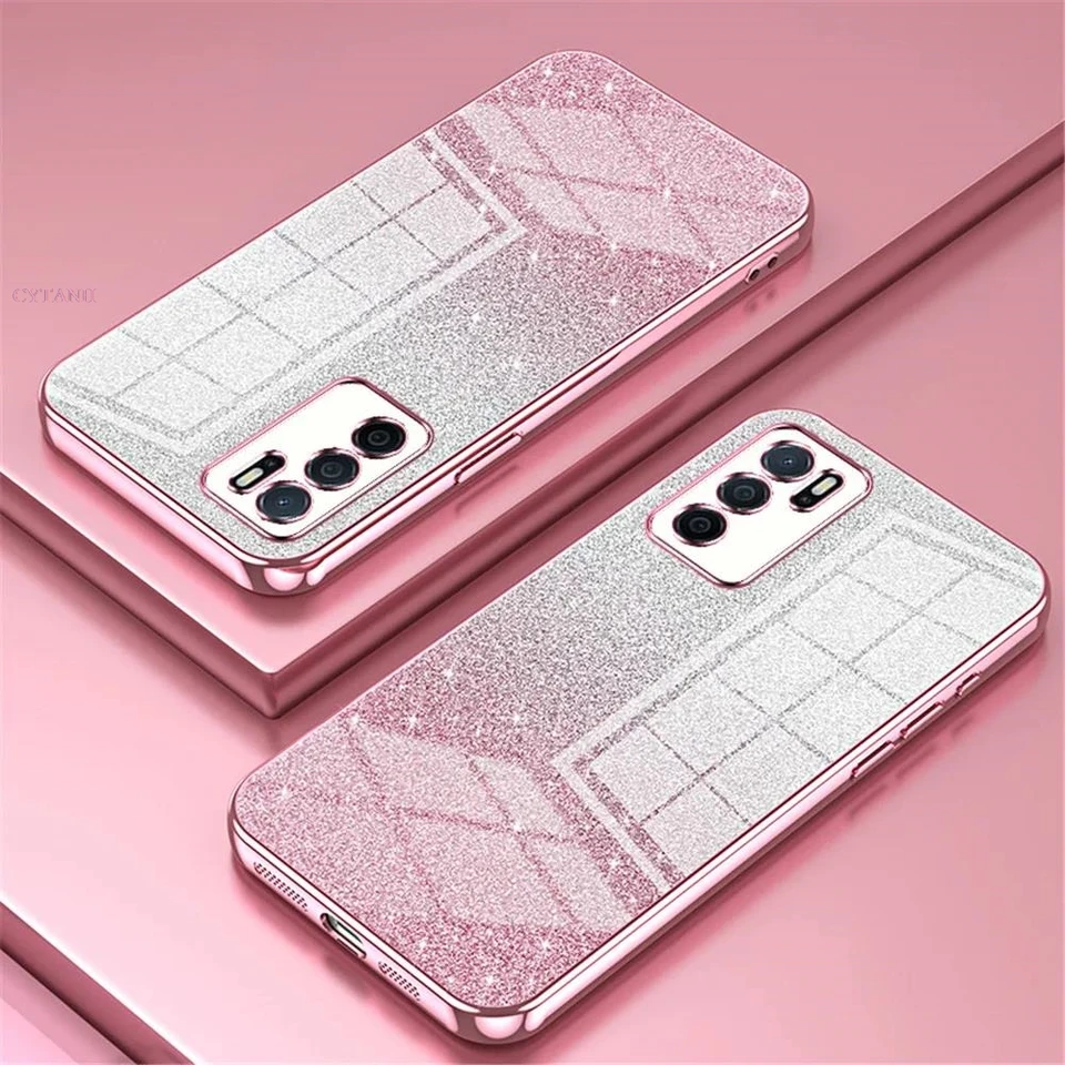 X7 x6 x5 Gradient Glitter Pletenie priehľadné puzdro pre telefón pre Coque Oppo Find X7 Ultra X7 X6 X5 X3 Pro Reno 11 11f 10 9 Pro Soft Cover