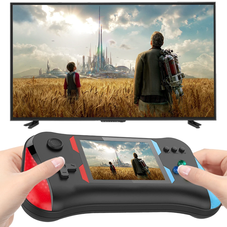 X7M Prenosná herná konzola Vstavaná 500 hier vreckovej hernej konzole HD/AV Mini Game Console pre darček k narodeninám
