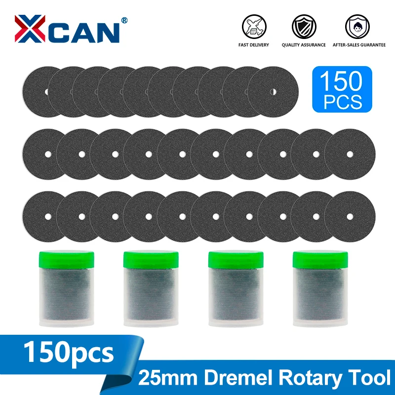 Xcan Resin odrežte disk kolies 150ks 25 mm kovový rezací disk pre rotačné príslušenstvo Dremel Rotary Tool Adsescories kruhová píla Blade