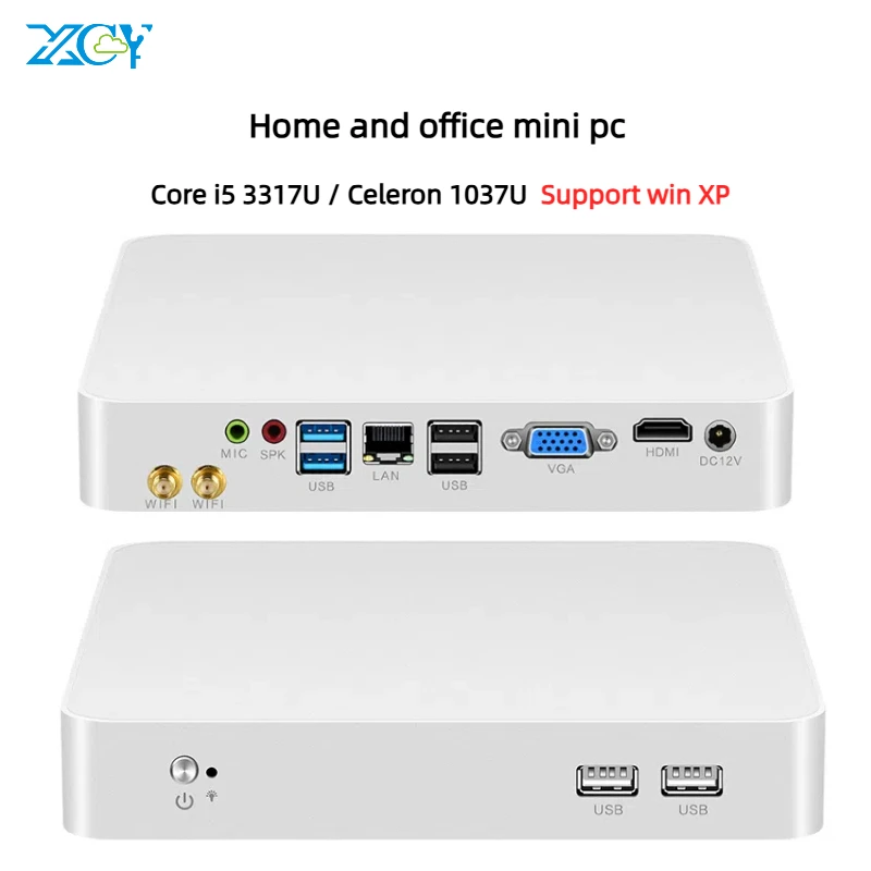 XCY MINI PC Intel Core i5 4200U 3317U I7 4500U J1900 WIN10 WIN11 Linux Ubuntu Office Desktop HTPC HTPC