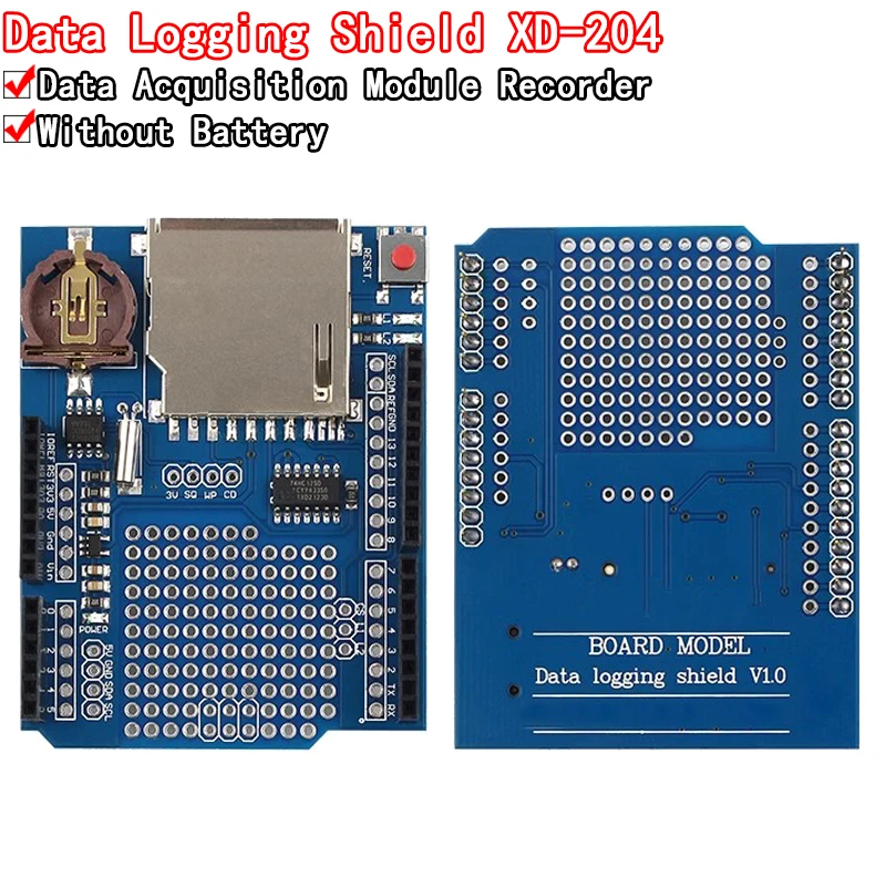 XD-204 Data Logger Modul protokolovanie Recorder Shield V1.0 pre kartu Arduino Uno SD