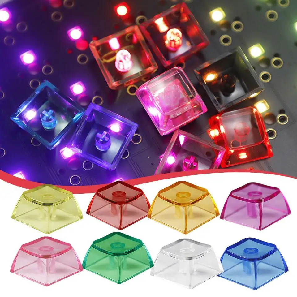 XDA KeyCaps Mechanická klávesnica 1U 1x guľôčkové uzávery Prázdne Prispôsobené prispôsobené hráč Priehľadné kryštálové kľúče MX prepínačy xda výška