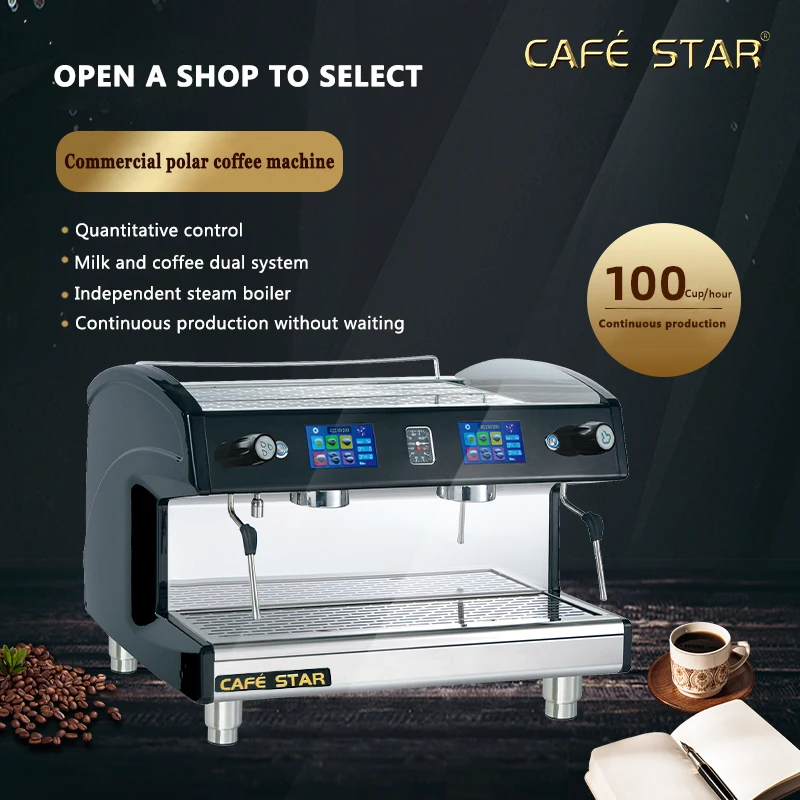 Xeoleo Commercial Automatic Coffee Machine Espresso Machine Milk Káva Duálny systém 11L z nehrdzavejúcej ocele Vnútorná kaviareň